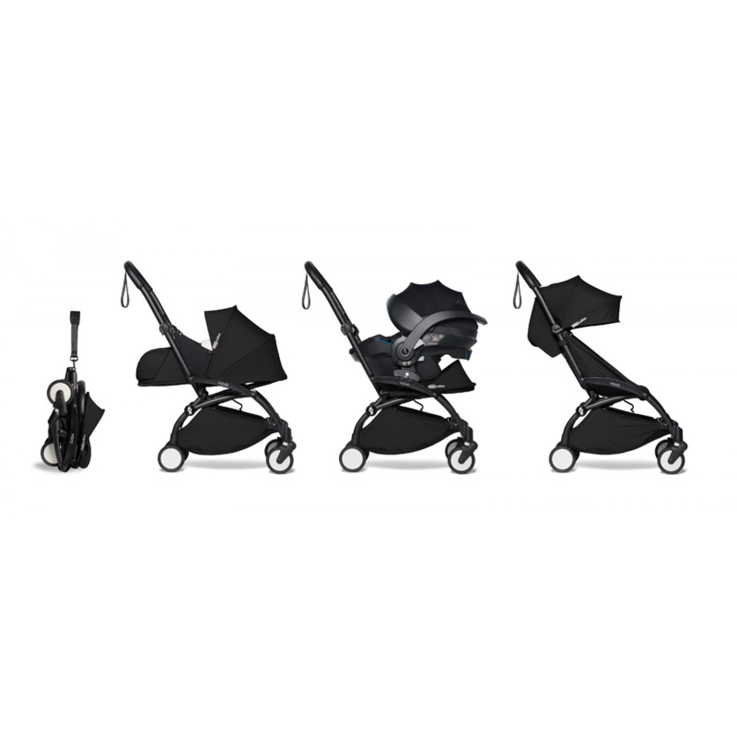 All-in-one BABYZEN stroller YOYO2 0+, car seat and 6+  | Black Chassis Black